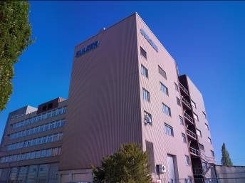 Sulzer offices and building in Winterthur with blue sky