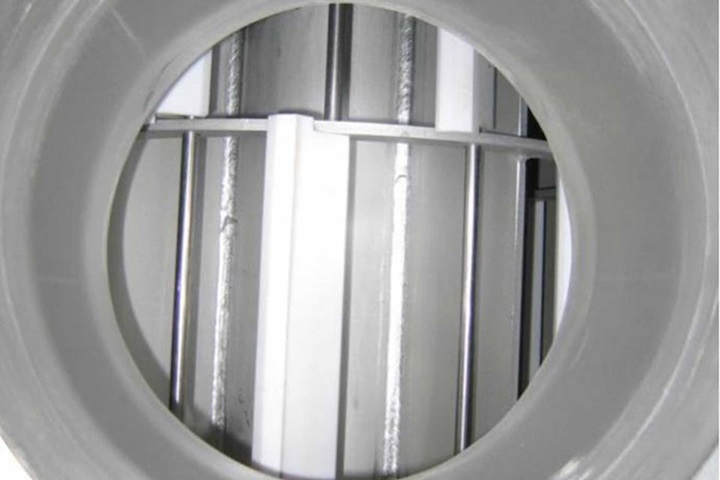 Detail of a thin or wiped film evaporator