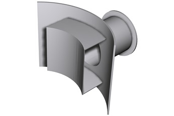 Graphic of a vapor distributor for columns